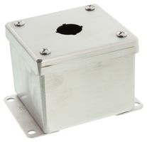 NVENT HOFFMAN E1PBGSS Control Station Enclosure, 22.5mm, Steel, 1 Holes, 22 mm, Natural, 88.9 mm, 83 mm
