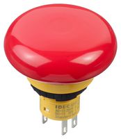 IDEC AB6E-4BV02PTRH Emergency Stop Switch, DPST-NC, Pushlock Turn Reset/Push-Pull, Quick Connect, 5 A, 250 V, 250 V