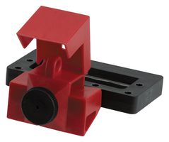 BRADY 65321 Lockout Device, Circuit Breaker, Oversized, PP (Polypropylene), Red