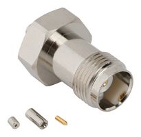 AMPHENOL RF 031-6968 RF / Coaxial Connector, TNC Coaxial, Straight Jack, Solder, Crimp, 50 ohm, 0.81mm Micro, Brass