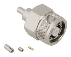 AMPHENOL RF 031-6978 RF / Coaxial Connector, TNC RP Coaxial, Straight Plug, Solder, Crimp, 50 ohm, 0.81mm Micro, Brass