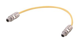 HARTING 33281414002100 Ethernet Cable, SPE Plug to SPE Plug, Yellow, 10 m, 32.8 ft