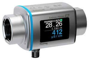 ENDRESS+HAUSER DMA20-AAADA1 Flow Meter, IO-Link, Electromagnetic Flowmeter, 1.5 l/min, 750 l/min, 232 psi, 18 VDC