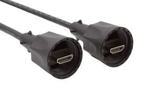 BULGIN LIMITED PXP0036/4M00 Cable de Audio / Video, IP67, Plug HDMI, Sellado, Plug HDMI, Sellado, 13.1 ft, 4 m, Negro