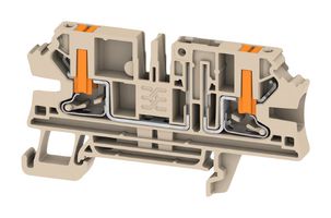 WEIDMULLER 2898760000 DIN Rail Mount Terminal Block, Test Disconnect, 2 Positions, 26 AWG, 10 AWG, 4 mm², Push In, 20 A