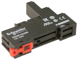 SCHNEIDER ELECTRIC RSZE1S35M Relay Socket, DIN Rail, Screw, 8 Pins, 12 A, 300 VAC, Harmony RSZ Series