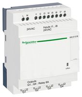 SCHNEIDER ELECTRIC SR2E121B Smart Relay, Compact, 12 Discrete Inputs, 8 Relay Outputs, 24 VAC, Zelio Logic Series