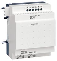 SCHNEIDER ELECTRIC SR3XT101B Discrete I/O Extension Module, 6 Discrete Inputs, 4 Relay Outputs, 24 VAC, Zelio Logic Series