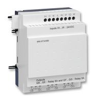 SCHNEIDER ELECTRIC SR3XT141BD Discrete I/O Extension Module, 8 Resistive Inputs, 6 Relay Outputs, 24 VDC, Zelio Logic Series