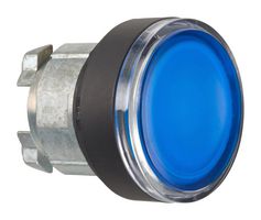 SCHNEIDER ELECTRIC ZB4BW3637 Switch Actuator, Blue, Round Flush, Schneider Harmony XB4 Series Illuminated Pushbutton Switches