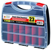 QUANTUM STORAGE PDC-18BK Plastic Drawer Cabinet, 18 Drawers, PDC Series, 6.25" L x 15" W x 18.75" H