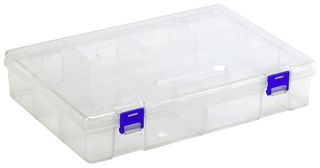 QUANTUM STORAGE QB800 Storage Box, General Purpose Storage, 11.75" x 2.2" x 7.75", Polypropylene, Transparent