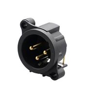 REAN RRX3M-AA-001-0 Conector XLR, Horizontal, 3 Contactos, Macho, Montaje en Panel PCB