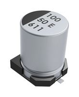 KEMET EV107M035A9MAA SMD Aluminum Electrolytic Capacitor, Radial Can - SMD, 100 µF, 35 V, 0.16 ohm, 2000 hours @ 105°C