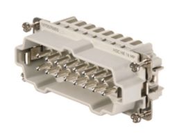 WEIDMULLER 1873570000 Heavy Duty Connector, HE Series, Insert, 16 Contacts, 6, Plug, Push Lock Pin