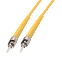 L-COM SFOST-03 Fiber Optic Cable, Singlemode, 1 Fibers, 9µm / 125µm, ST Simplex to ST Simplex, 9.8 ft