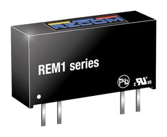 RECOM POWER REM1-0512S Isolated Through Hole DC/DC Converter, Medical, SIP, 1:1, 1 W, 1 Output, 12 V
