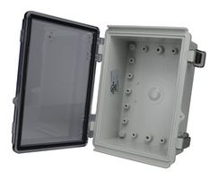BUD INDUSTRIES PTQ-11044-C Plastic Enclosure, Multipurpose, Polycarbonate, Glass Fibre Reinforced, 85.09 mm, 134.87 mm