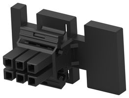 TE CONNECTIVITY 2425486-1 Heavy Duty Connector Base, 6Pos, 2Row, Micro MATE-N-LOK Series, Cable Mount