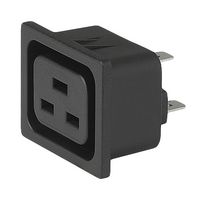 SCHURTER 3-148-860 IEC Power Connector, IEC Type J Outlet, 20 A, 250 V, Solder, Panel Mount, Snap-In, 4797 Series