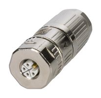 HARTING 21129992510 Sensor Connector, M12, Female, 5 Positions, Push In Socket, Straight Cable Mount