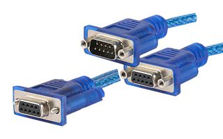 RED LION CONTROLS 1.04.0076.00001 Computer Cable, CAN Y, D Sub 9 Position Receptacle, D-Sub 9 Position Receptacle / 9 Position Plug