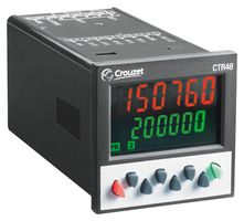 CROUZET 87621225 Counter, 9 Digit LCD, Multifunction, 90 to 260 VAC