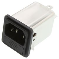 SCHAFFNER - TE CONNECTIVITY FN9262S-2-06 Filtered IEC Power Entry Module, IEC C14, General Purpose, 10 A, 250 VAC, 2-Pole Fuse Holder