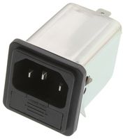SCHAFFNER - TE CONNECTIVITY FN9262S-4-06 Filtered IEC Power Entry Module, IEC C14, General Purpose, 10 A, 250 VAC, 2-Pole Fuse Holder