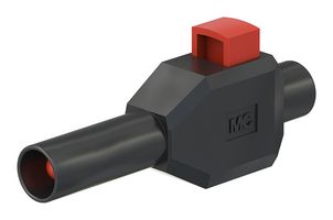 STAUBLI 22.3007-21 Banana Test Connector, Plug, Cable Mount, 10 A, 600 V, Nickel Plated Contacts, Black