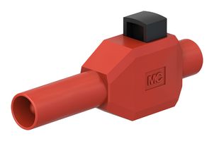 STAUBLI 22.3007-22 Banana Test Connector, Plug, Cable Mount, 10 A, 600 V, Nickel Plated Contacts, Red