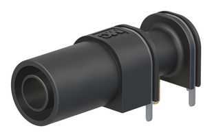 STAUBLI 66.9040-21 Banana Test Connector, Jack, PCB Mount, 24 A, 1 kV, Gold Plated Contacts, Black