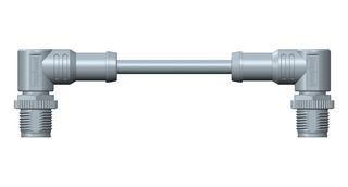 AMPHENOL LTW M12A08MR-12AMR-SBA05 Sensor Cable, A Code, 90° M12 Plug, 90° M12 Plug, 8 Positions, 500 mm, 19.7 ", M Series