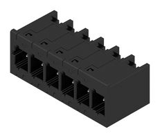 WEIDMULLER 2741450000 Terminal Block, Header, 5 mm, 6 Positions, 26.8 A, 400 V, Through Hole Right Angle