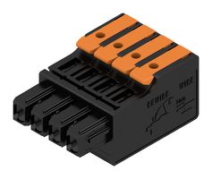 WEIDMULLER 2741580000 Pluggable Terminal Block, 5 mm, 4 Positions, 2.5 mm², Snap In