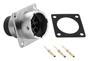 AMPHENOL SINE/TUCHEL RT00147PNH-K Circular Connector, Standard Circular Connector, ecomate RM Series, Flange Mount Receptacle