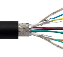 L-COM BU3HFD-2822BK-500F Multiconductor Cable, Shielded, 4 Conductor, 22 AWG, 500 ft, 152.4 m