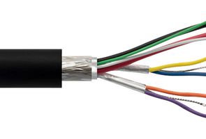 L-COM BU3LZ-3024BK-1000F Multiconductor Cable, 3 Pair, 30AWG, Shielded, 2 Conductor, 24 AWG, 1000 ft, 304.8 m