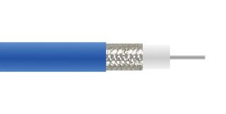 L-COM CA-RG401-FOOT Coaxial Cable, RG401, Silver Plated Copper, 7 mm, 50 ohm, Blue