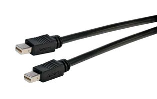 L-COM DPCAC3MM-1M Cable de Audio / Video, Mini DisplayPort Macho, Mini DisplayPort Macho, 3.3 ft, 1 m, Negro