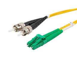L-COM FCA-LATU-DPS2P-15 Fiber Optic Cable, Singlemode, OS2, 2 Fibers, 9µm / 125µm, 49.2 ft
