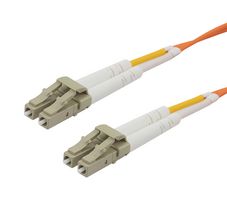 L-COM FCA-LCLC-DPM1Z-10 Fiber Optic Cable, Multimode, OM1, 2 Fibers, 62.5µm / 125µm, 32.8 ft