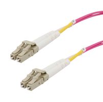 L-COM FCA-LCLC-DPM4P-03 Fiber Optic Cable, Multimode, OM4, 2 Fibers, 50µm / 125µm, 9.8', FCA-LCLC-DPM4P Series