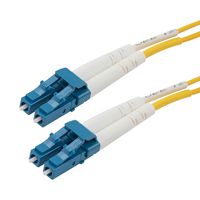 L-COM FCA-LCLC-DPS1Z-05 Fiber Optic Cable, Singlemode, OS1, 2 Fibers, 9µm / 125µm, 16.4 ft