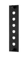 L-COM FSP-FC6-0-BNK Patch Panel, FC Simplex Coupler, Unloaded Patch Panel, 6 Ports, FSP Series
