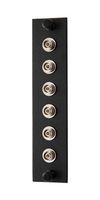 L-COM FSP-FC6-0-MMBR Patch Panel, FC Multimode Coupler, Unloaded Patch Panel, 6 Ports, FSP Series