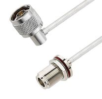 L-COM LCCA30082-FT1 RF / Coaxial Cable Assembly, 1 ft, 304.8 mm, 0.141 Hand Formable, N Type Right Angle Plug