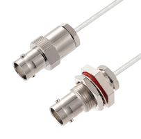 L-COM LCCA30090-FT1.5 RF / Coaxial Cable Assembly, 1.5 ft, 457.2 mm, 0.141 Hand Formable, BNC Jack, BNC Bulkhead Jack