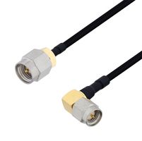 L-COM LCCA30092-FT1 RF / Coaxial Cable Assembly, 1 ft, 304.8 mm, 0.141 Hand Formable, SMA Plug, SMA Right Angle Plug
