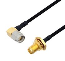 L-COM LCCA30096-FT10 RF / Coaxial Cable Assembly, 10 ft, 3.05 m, 0.141 Hand Formable, SMA Right Angle Plug